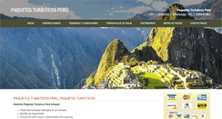 Desktop Screenshot of paquetesturisticosperu.com